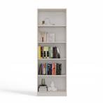 Boekenkast creme 60 cm breed 4 planken (Boekenkasten), Huis en Inrichting, Kasten | Boekenkasten, Verzenden, Nieuw, 50 tot 100 cm