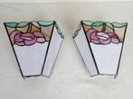 Wandlamp (2) - Tiffany-style wandlampjes - Glas-in-lood -