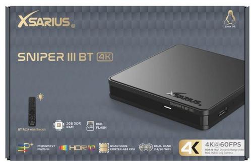 Xsarius Sniper 3 Bluetooth 4K UHD Linux OTT Mediastreamer, Audio, Tv en Foto, Schotelantennes, (Schotel)antenne-accessoires, Nieuw