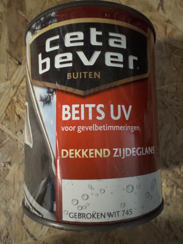 Cetabever beits uv dekkend zijdeglans- gebroken wit 745 -..., Doe-het-zelf en Verbouw, Verf, Beits en Lak, Beits, Wit, Nieuw, Minder dan 5 liter