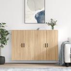 vidaXL Hangkasten 2 st 69,5x34x90 cm sonoma eikenkleurig, Verzenden, Nieuw, 50 tot 100 cm, Minder dan 100 cm