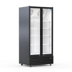 Horeca drank koeling - Glas deur koelkast zwart - 800 L