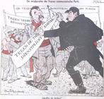 Spotprent De strijdpositie der Franse communistische Part..., Verzenden