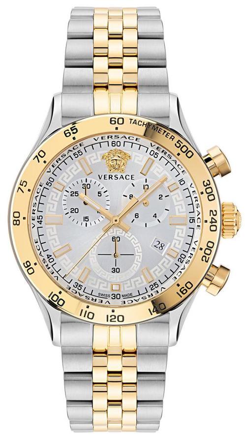 Versace VE2U00422 Hellenyium Chrono horloge 43 mm, Sieraden, Tassen en Uiterlijk, Horloges | Heren, Staal, Nieuw, Staal, Overige merken