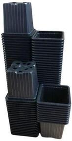 Kweekpotten Vierkant Zwart 7x7x6 cm pak ca. 25 stuks, Ophalen of Verzenden, Nieuw