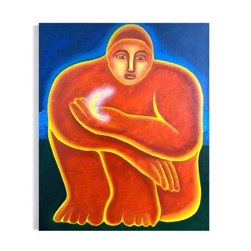 Sad monsters club / Jade Mouge - Celui qui cueille la Lune, Antiek en Kunst, Kunst | Schilderijen | Modern