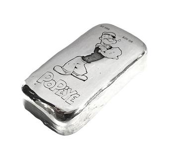100 gram - Zilver .999 - Popeye the sailorman (Zonder beschikbaar voor biedingen