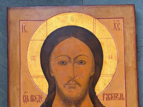 Icoon - Christus Pantokrator, formaat groot - Hout, Antiek en Kunst, Kunst | Niet-Westerse kunst