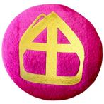 Baretspeld / button Mijter roze, Diversen, Sinterklaas, Ophalen of Verzenden, Nieuw