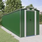 vidaXL Tuinschuur 192x855x223 cm gegalvaniseerd staal groen, Verzenden, Nieuw