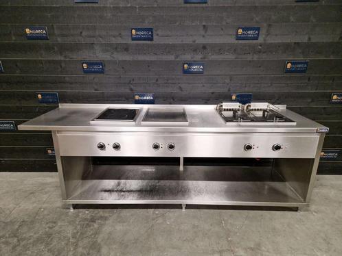 Roeder kooklijn | 2-pits fornuis, dubbele friteuse, bakplaat, Zakelijke goederen, Horeca | Keukenapparatuur, Gebruikt, Fornuis, Frituur en Grillen