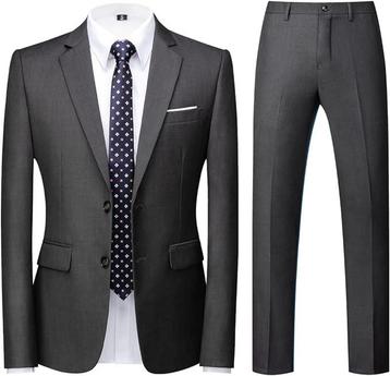 Herenpak - Slim Fit - 2-delig - Kostuum - Grey beschikbaar voor biedingen