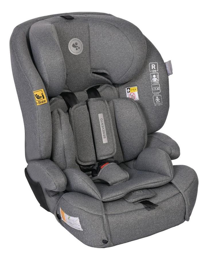 Lorelli Benevento Grey 76-150 cm i-Size Autostoel, Kinderen en Baby's, Autostoeltjes, Nieuw, Autogordel of Isofix, 9 t/m 36 kg
