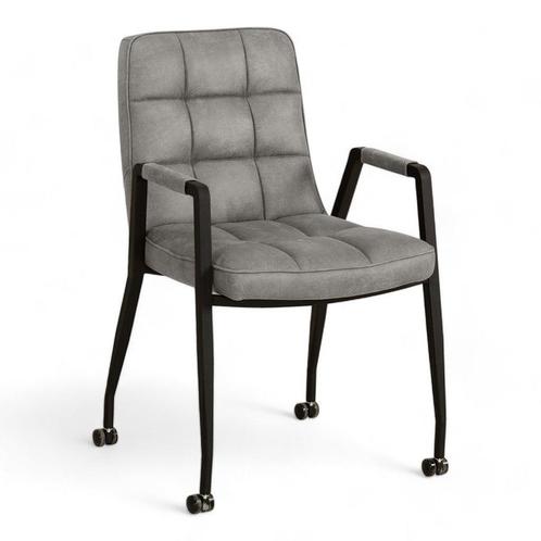 MX Sofa Eetkamerstoel Ryan | Grey | Microvezelstof, Huis en Inrichting, Stoelen, Nieuw, Ophalen