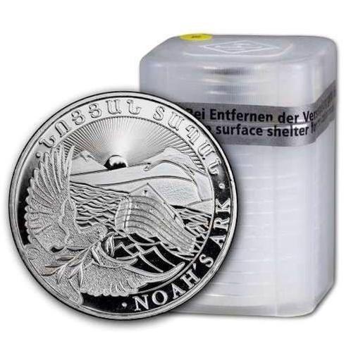 Armenië. 20 x 1 oz 500 Drams Noahs Ark Silver Coin BU in, Postzegels en Munten, Edelmetalen en Baren