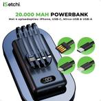 2dekans | iSetchi 20.000 mAh Powerbank (4-in-1) Geschikt, Ophalen of Verzenden, Zo goed als nieuw