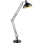 Vloerlamp - E27 Fitting - 1-lichts - Mat Zwart - Verstelbaar