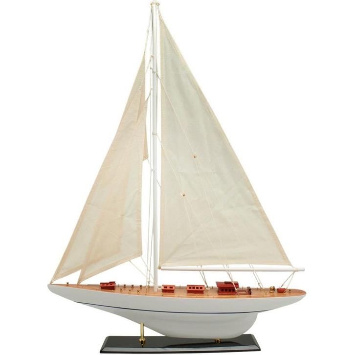 Zeilboot Model 65cm Wit, Hobby en Vrije tijd, Modelbouw | Boten en Schepen, Ophalen of Verzenden