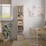 Smal Hoge Boekenkast met 6 Vakken, 2 Lades en Deur–Opbergka, Huis en Inrichting, Kasten | Boekenkasten, Verzenden, Nieuw