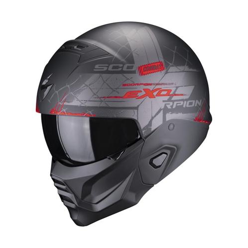 Scorpion Exo-Combat II Xenon Mat Zwart-Rood Jethelm, Motoren, Kleding | Motorhelmen, Jethelm, Heren, XXL, Nieuw met kaartje, Overige merken