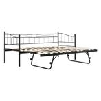 Slaapbank met onderschuifbed Skutskär 90x200 cm zwart, Huis en Inrichting, Slaapkamer | Bedden, Verzenden, Nieuw