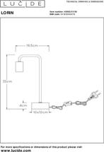 Lucide LORIN Tafellamp 1xE27 - Zwart, Huis en Inrichting, Lampen | Tafellampen, Ophalen of Verzenden, Zo goed als nieuw