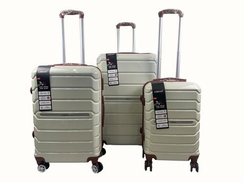 Libiao A07  Kofferset 3 Delig - 85l &  50l & 30l - Wit, Sieraden, Tassen en Uiterlijk, Koffers, Nieuw, Ophalen of Verzenden