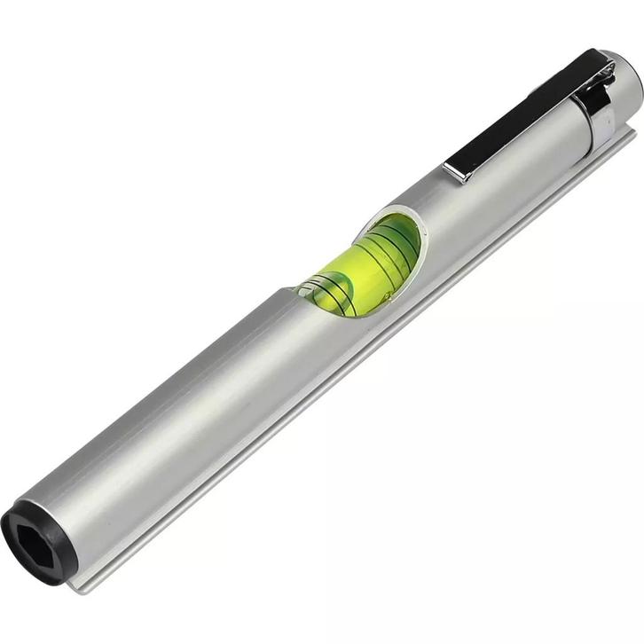 Benson Waterpas pen met clip - Aluminium - Compact en lic..., Doe-het-zelf en Verbouw, Gereedschap | Handgereedschap, Nieuw, Ophalen of Verzenden