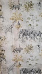Exclusieve stof Safari met majesteuze olifanten in retro, Antiek en Kunst