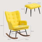 TRUUSK Schommelstoel Schommelstoel Met Kruk Relaxstoel Armst, Huis en Inrichting, Fauteuils, Verzenden, Nieuw