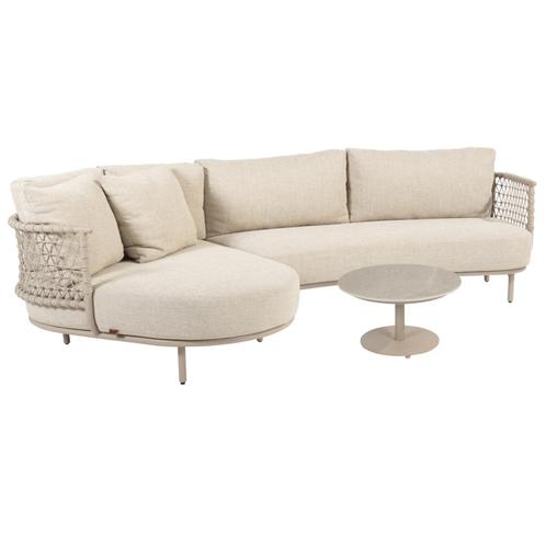 Sardinia chaise longue loungeset 3 delig keramiek latte 4, Tuin en Terras, Tuinsets en Loungesets, Nieuw, Ophalen of Verzenden