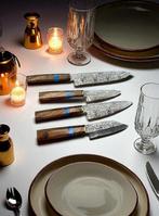 Set of 4, Hand-Forged with Old & Rain Drop engraved pattern