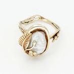 Ring - 14 karaat Geel goud - Parel, Sieraden, Tassen en Uiterlijk, Ringen, Nieuw