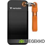 Verbatim Pocket SSD 2 TB USB Type-C 3.2 Gen 2 Zwart/Oranje, Computers en Software, Harde schijven, Verzenden, Nieuw, Verbatim