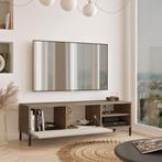 [en.casa] Tv-meubel Loppi 140x40x43cm eiken grijs, Huis en Inrichting, Kasten | Televisiemeubels, Nieuw, Verzenden