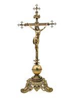 Antiek Crucifix - Verguld brons - 1850-1900 - Prachtig, Antiek en Kunst