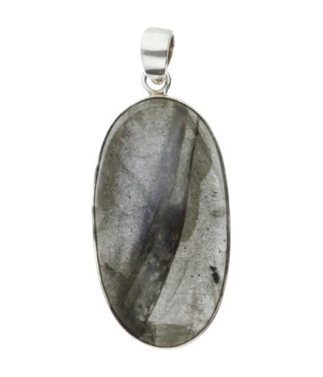 Zilveren Labradoriet edelsteen ovaal groot hanger, Sieraden, Tassen en Uiterlijk, Kettinghangers, Verzenden