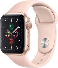 Apple Watch Series 5 40 mm kast van goud aluminium met roze, Telecommunicatie, Overige Telecommunicatie, Gebruikt, Verzenden