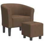 Kuipstoel Bruin met Voetenbank - Retourdeal - Relax Stoel, Huis en Inrichting, Stoelen, Ophalen of Verzenden, Nieuw, Bruin