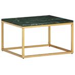 vidaXL Salontafel 60x60x35 cm echt steen met marmeren, Huis en Inrichting, Overige materialen, 50 tot 100 cm, Verzenden, Nieuw
