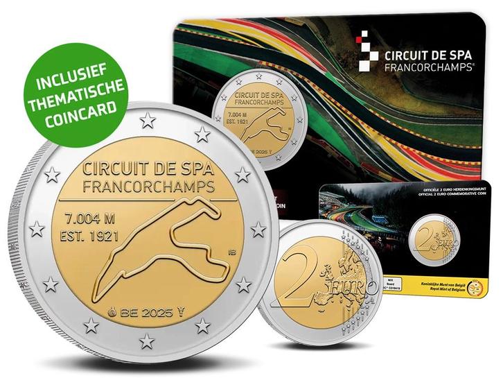2 euro Circuit Spa-Francorchamps 2025 - België (coincard), Postzegels en Munten, Munten en Bankbiljetten | Verzamelingen, Verzenden