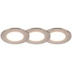 Set van 3 inbouwspots rond staal incl. LED IP65 - Simply, Tuin en Terras, Nieuw, Minder dan 50 watt