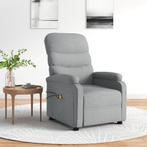 vidaXL Massagestoel elektrisch stof lichtgrijs, Verzenden, Nieuw