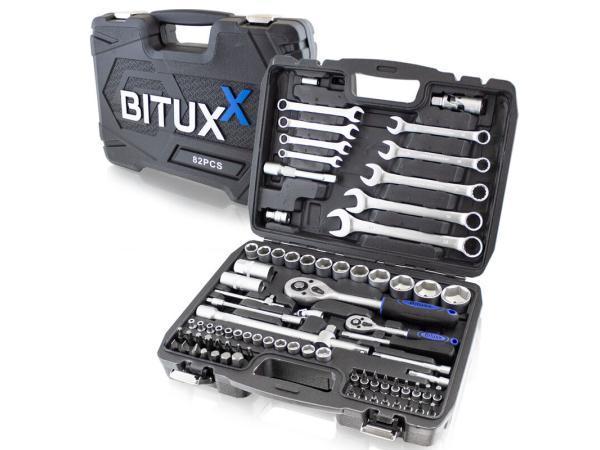 Veiling - Dopsleutelset / Ratelkoffer - 82-delig - Zwart, Doe-het-zelf en Verbouw, Gereedschap | Handgereedschap