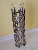 Vaas - glas/metaal, Antiek en Kunst