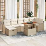vidaXL Tuin Sofa Set 8 pcs Beige poly rattan, Tuin en Terras, Tuinsets en Loungesets, Verzenden, Nieuw