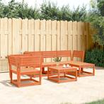 vidaXL 5-delige Loungeset massief grenenhout wasbruin, Verzenden, Nieuw, Loungeset