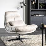 *WOONWINKEL* Eleonora Cooper Draaibare Fauteuil Beige Stof, Huis en Inrichting, Fauteuils, Verzenden, Nieuw, Stof