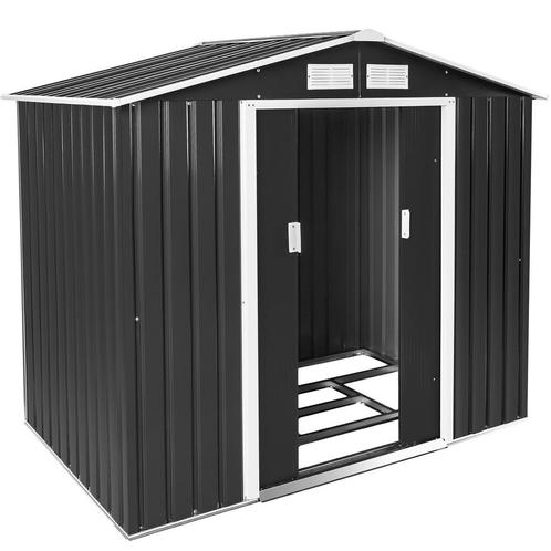 Tuinhuis met zadeldak - grijs/wit, Tuin en Terras, Overige Tuin en Terras, Verzenden
