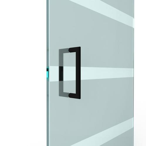 U-greep rond voor glazen deur ø 25mm - L: 325x300mm - Zwart, Doe-het-zelf en Verbouw, Deuren en Horren, Nieuw, Ophalen of Verzenden